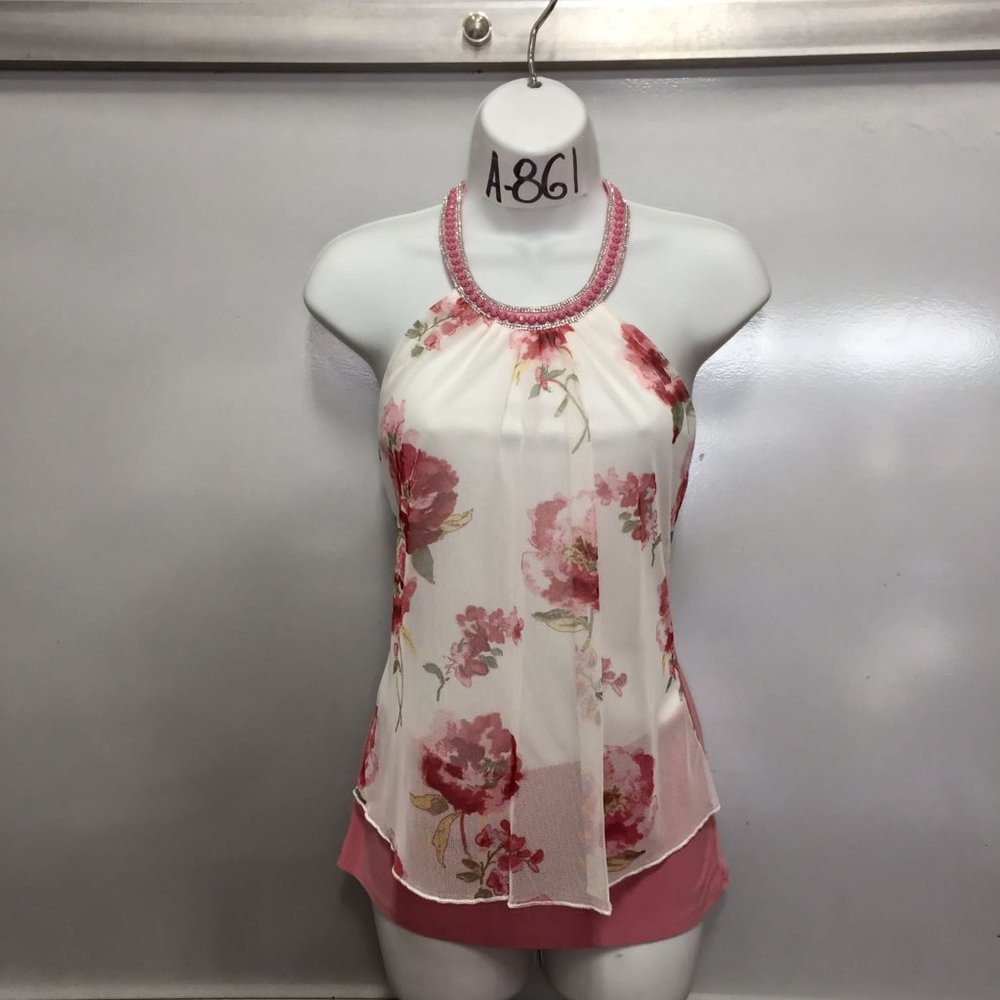 Beautiful Sext Top Blouse Pink Floral